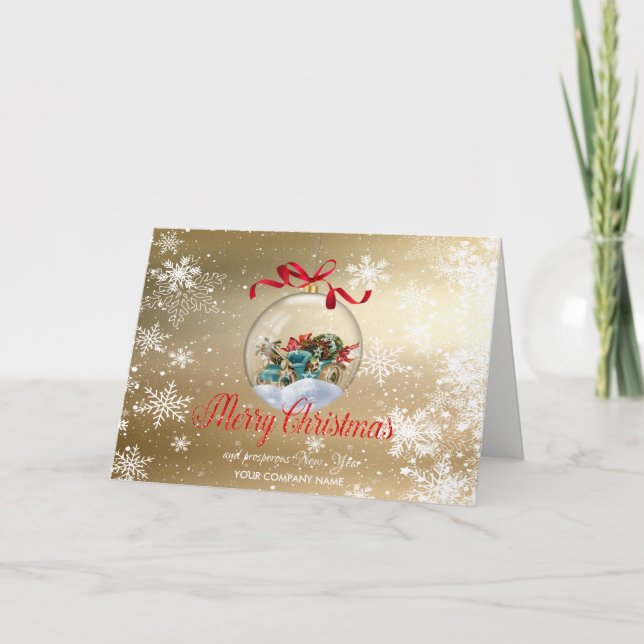 Cartão De Festividades Saudação da Companhia de Balança de Natal (Frente)