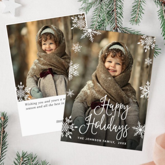 Cartão De Festividades Saudação da FOTO do Natal Moderno 2 (Criador carregado)