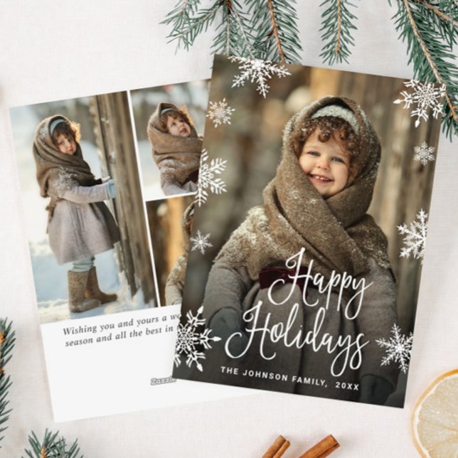 Cartão De Festividades Saudação da FOTO do Natal Moderno 4 (Criador carregado)