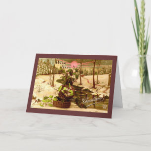 Cartão De Festividades Saudação de 1910 Bona Anee FRANCESA