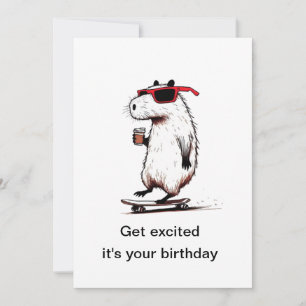 Cartão De Festividades saudação de aniversário de animal engraçado