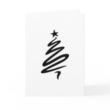 Saudação de Árvore de Natal Minimalista Personaliz