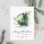 Cartão De Festividades Saudação de Enfeites de natal de Aquarela Elegante<br><div class="desc">Pode entrar em contato comigo se precisar de ajuda ou de um novo item. Eu respondo em breve.</div>
