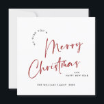 Cartão De Festividades Saudação de Feliz Natal Elegante Minimalista<br><div class="desc">Pode entrar em contato comigo se precisar de ajuda ou de um novo item. Eu respondo em breve.</div>