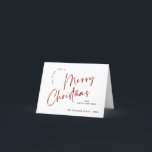 Cartão De Festividades Saudação de Feliz Natal Elegante Minimalista<br><div class="desc">Pode entrar em contato comigo se precisar de ajuda ou de um novo item. Eu respondo em breve.</div>