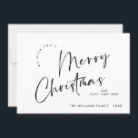 Cartão De Festividades Saudação de Feliz Natal Elegante Minimalista<br><div class="desc">Pode entrar em contato comigo se precisar de ajuda ou de um novo item. Eu respondo em breve.</div>