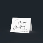 Cartão De Festividades Saudação de Feliz Natal Elegante Minimalista<br><div class="desc">Pode entrar em contato comigo se precisar de ajuda ou de um novo item. Eu respondo em breve.</div>