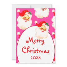 Saudação de Feliz Rosa Natal Jolly Santa Claus