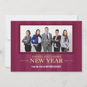 Cartão De Festividades Saudação de Foto Corporativa do feliz ano novo