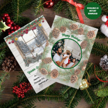 Saudação de Foto de Natal Russo Yuletide