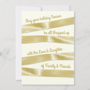 Cartão De Festividades Saudação de Fotografias de Trimings de Férias Dour