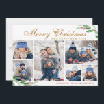 Cartão De Festividades Saudação de Holly Berry 6 PHOTO Collage<br><div class="desc">O Cartão de Férias de Natal Holly Berry 6 PHOTO Collage.</div>