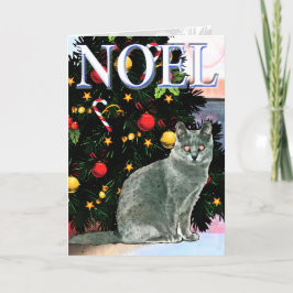 Cartão De Festividades Saudação de Natal Chartreux