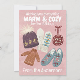 Cartão De Festividades Saudação de Natal confortável e confortável