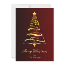 Saudação de Natal da árvore de ouro minimalista el