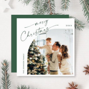 Cartão De Festividades Saudação de Natal da FOTO Elegante