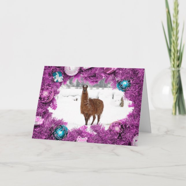 Cartão De Festividades Saudação de Natal de Férias Polamorosas (Frente)