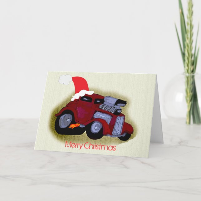 Cartão De Festividades Saudação de Natal de Willy Caricatura (Frente)