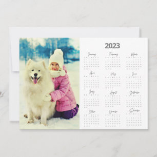 Cartão De Festividades Saudação de Natal do Calendário de Fotos