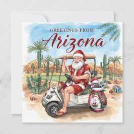 Cartão De Festividades Saudação de Natal do Golfe Arizona 