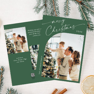 Cartão De Festividades Saudação de Natal do Na moda 3 FOTO Simplesmente E