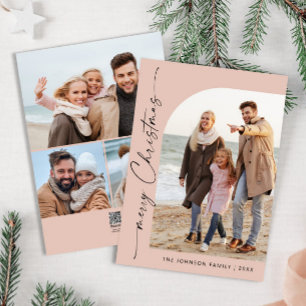 Cartão De Festividades Saudação de Natal do Simples Elegante Na moda 4 FO