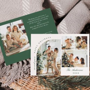 Cartão De Festividades Saudação de Natal do Simples Elegante Na moda 5 FO