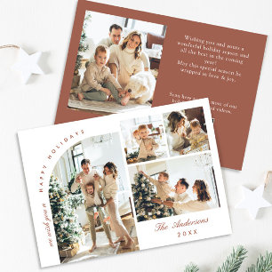 Cartão De Festividades Saudação de Natal do Simples Elegante Na moda 5 FO