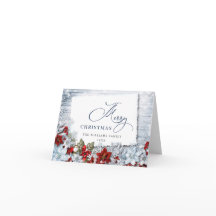 Saudação de Natal Rústica Holly & Pine