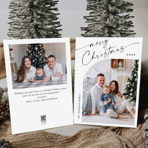 Cartão De Festividades Saudação de Natal Simples do Elegante Na moda 2 FO