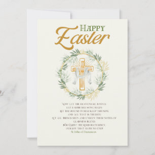 Cartão De Festividades Saudação de Páscoa Elegante