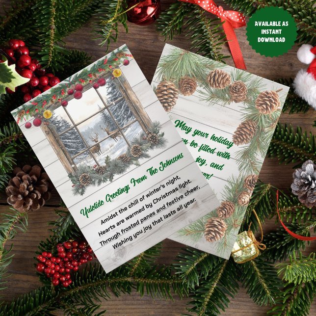 Cartão De Festividades Saudação de Yuletide Natal Russo (Criador carregado)