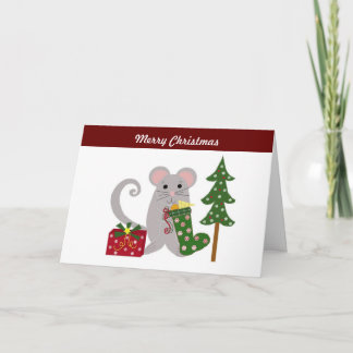 Cartão De Festividades Saudação do Rato de Natal