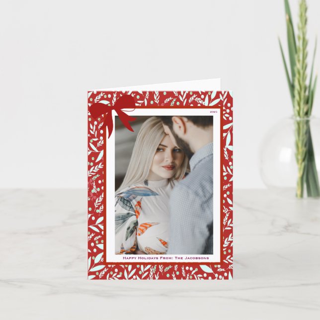 Cartão De Festividades Saudação Elegante (Frente)