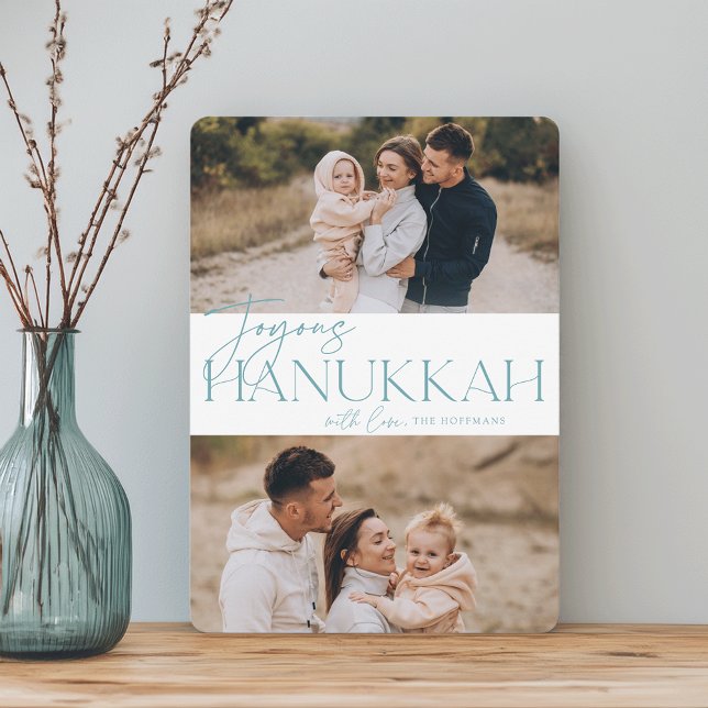 Cartão De Festividades Saudação Festiva | 2 Foto Joyous Hanukkah (Criador carregado)