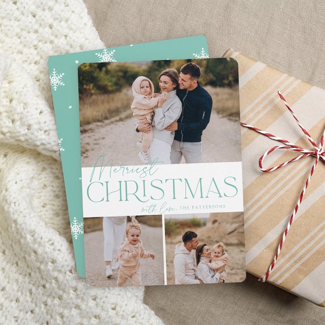 Cartão De Festividades Saudação Festiva | Feliz Natal 3 Foto (Criador carregado)