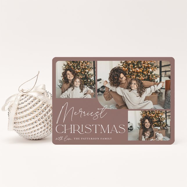 Cartão De Festividades Saudação Festiva | Foto de Natal mais feliz (Criador carregado)