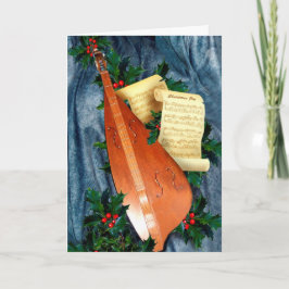 Cartão De Festividades Saudação Musical de Natal