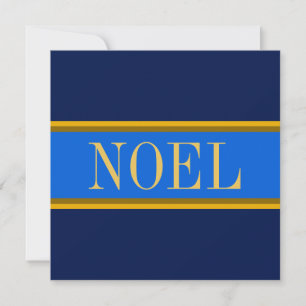 Cartão De Festividades Saudação Real Azul Dourado e Brilhante do NOEL M