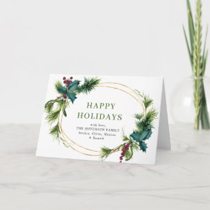 Cartão De Festividades Saudação Russa do Pinheiro de Natal