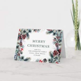 Cartão De Festividades Saudação Russa do Pinheiro de Natal