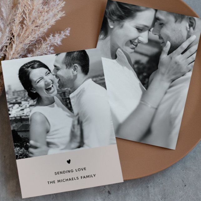 Cartão De Festividades Saudação Simples do Namorados de Taupe Natural do  (Criador carregado)