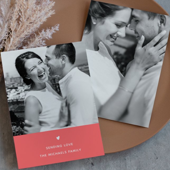 Cartão De Festividades Saudação Simples do Namorados Laranja (Criador carregado)