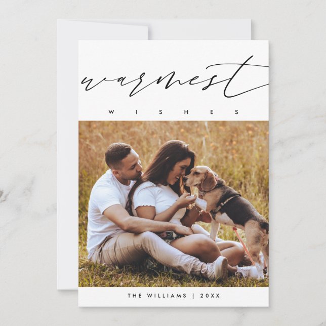 Cartão De Festividades Saudações Afetuosas, Foto de Natal da Família Sobr (Frente)