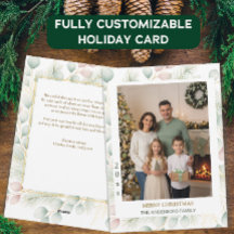 Saudações Botânicas de Natal para Fotos de Família