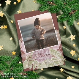 Cartão De Festividades Saudações Charmosas Coloridas Clássicas Florais de