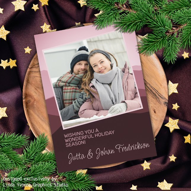 Cartão De Festividades Saudações Charmosas de Tons Abstratos Rosa Bege da (Criador carregado)