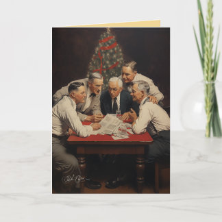 Cartão De Festividades Saudações Complicadas da Estação de Negócios