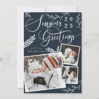 Cartão De Festividades Saudações da Época Bright Natal 3 Foto