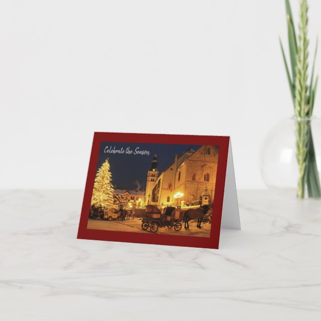 Cartão De Festividades Saudações da Estação (Frente)